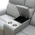 thumbnail image 2 of TrumanPick Power Recliner Chair with LED, 2 Seater Leather Reclining Loveseat Couch for Living Room, Grey, 2 of 5