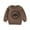Brown, variant on Little Boy Fall Sweatshirt TractorLetter Print Long Sleeve Round Neck Loose Fit Pullover 6 12 18 24 Months 3 4 Years