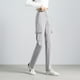 thumbnail image 5 of Pantalones deportivos negros ajustados de cintura alta para mujer, holgados, informales, de primavera, 5 of 6