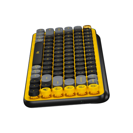 Logitech - POP Keys Wireless Mechanical Tactile Switch Keyboard for Windows/Mac with Customizable Emoji Keys - Blast Yellow