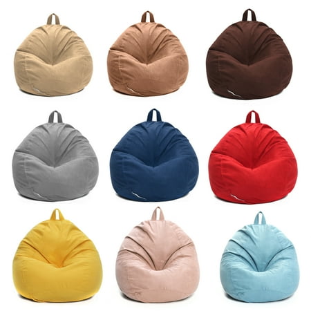Soft Bean Bag Chairs Couch Sofa Cover Indoor Lazy Lounger For Adults Kids (No Filler)