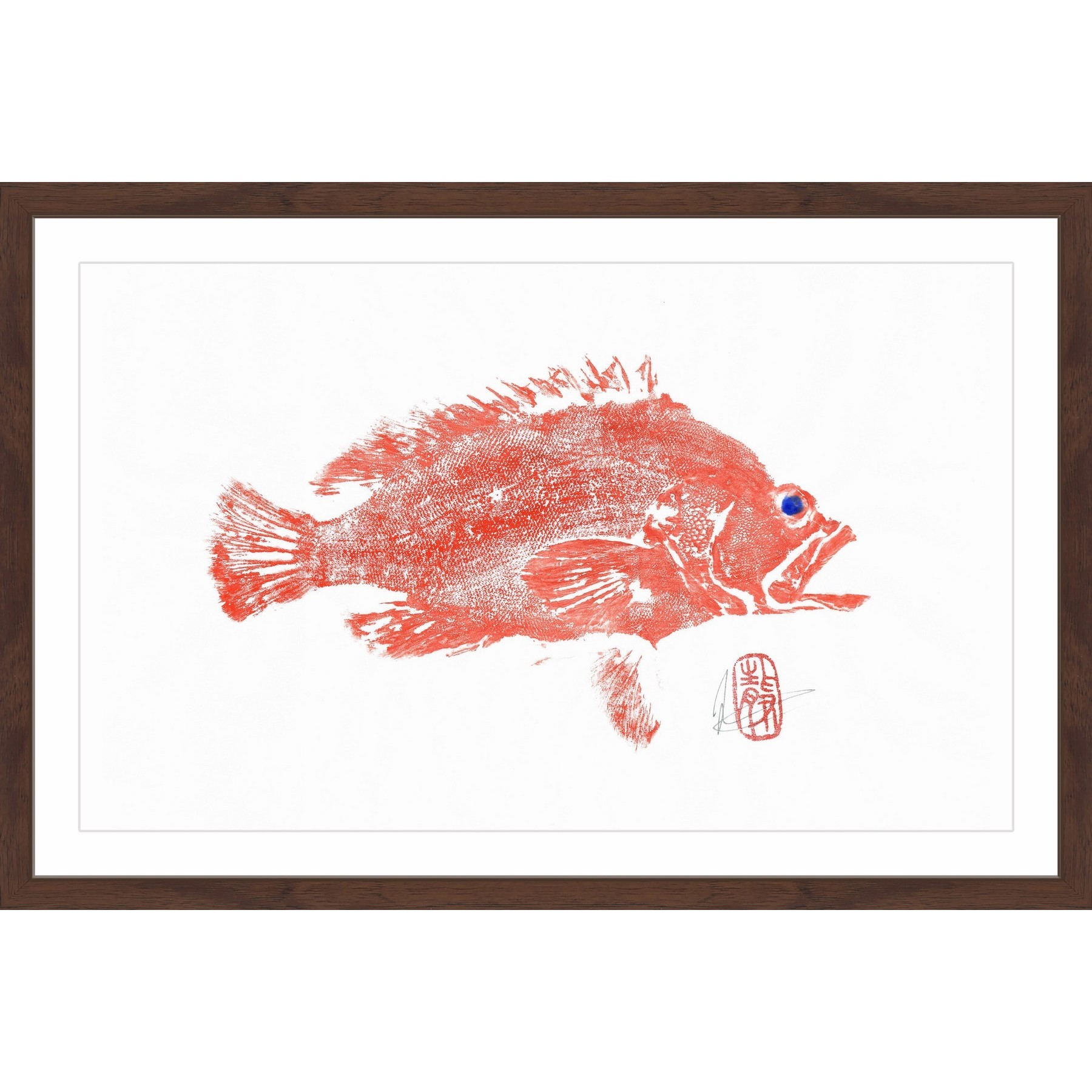 "Speckled Grouper" Framed Painting Print