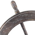 thumbnail image 3 of Nagina International Frosty Antique Junkyard Crafted Wooden Ship Wheel | Anchor Motiff | Pirate's Home Wall Decor (16 Inches), 3 of 6