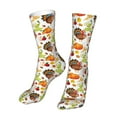 thumbnail image 6 of Fuzoiu Holiday Thanksgiving Turkey Print Crew Socks,Casual Athletic Gym LightWeight Thin Socks,Casual Crew Socks for Men Woman,Calf Length Crew Socks, 6 of 7