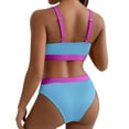 thumbnail image 4 of High Waist Bikini Swimsuit Junior Bathing Suits Womens 2 Piece Sets Blue, Sizes S-XL, 4 of 5