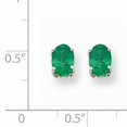 thumbnail image 2 of Boucles d'Oreilles en Or Blanc 14 K Émeraude, 2 of 2