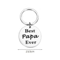 thumbnail image 5 of Tnobhg Stainless Steel Keychain Dad from Son Best Dad Ever Keychain Gift Double Sided Letter Print Keyring Valentine Day Heartwarming Gift, 5 of 7