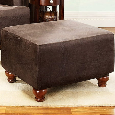 Sure Fit Stretch Leather Ottoman Slipcover, Brown - Walmart.com Sure Fit Stretch Leather Ottoman Slipcover, Brown - Sure Fit Stretch Leather Ottoman Slipcover, Brown - Walmart.com