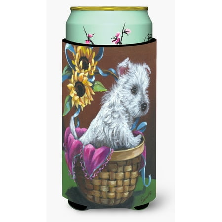 

Westie Zoe and Sunflowers Tall Boy Hugger