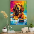 thumbnail image 2 of Field Spaniel Dog Playing Ice Hockey Stretched Canvas Size 8x12 – Vintage Style Field Spaniel Dog Art for Ice Hockey Fans, Great Gift for Dog Owners, 2 of 5