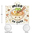 thumbnail image 3 of Cute Miso Ramen Wearable Blanket Hoodies for Women Men Adults Food Lovers Soft Cozy Cartoon Miso Ramen Hooded Blankets for Travel Sofa Decor Birthday Gifts 50X60 Inch, 3 of 5