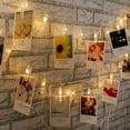 thumbnail image 2 of Christmas Lights Warm Wire Battery Operated Solar Lights Outdoor Christmas Net Indoor Christmas Lights 25 Count Christmas Lights Warm Incandescent Christmas Lights 10 Feet Photo Clip String Lights, 2 of 2