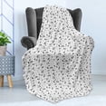 thumbnail image 4 of Paparazzi Soft Flannel Fleece Throw Blanket, Doodle Camera Equipment Birds Film Stars Hearts Vintage Hand Drawn Hobby, Cozy Plush for Indoor and Outdoor Use, 70" x 90", Black and White, by Ambesonne, 4 of 5