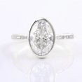 thumbnail image 6 of solitaire jewels 2.5CT Bezel Set Oval Moissanite Engagement Ring For Women, 18K White Gold, 6 of 8