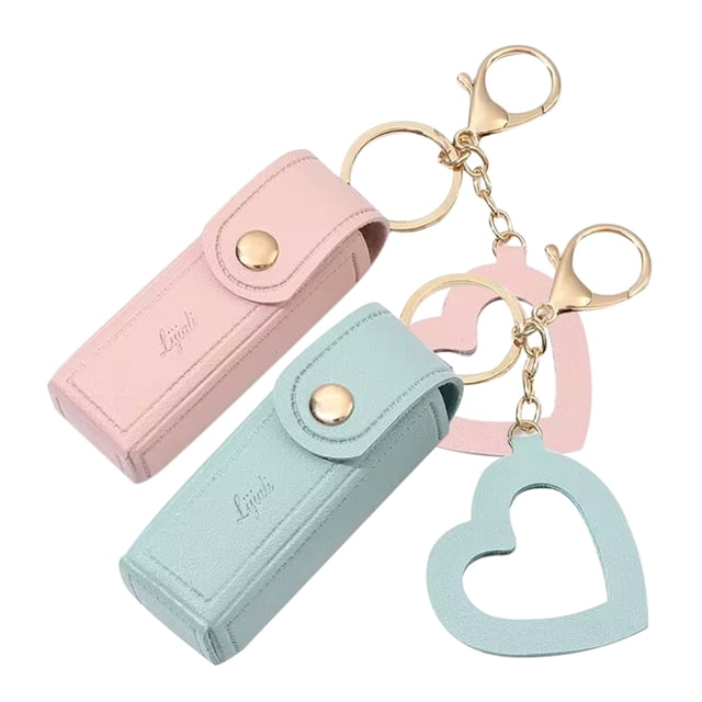 Miangastore Lipstick Case Emerald Green Polyester 2Pcs 3.54X1.18X0.79in