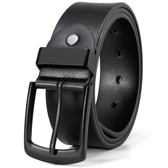 Punplita Men Belt Leather Belts for Men Black Belts for Jeans Pants