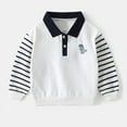 thumbnail image 2 of Huachaog T Shirts for Boys Toddler Girls Long Sleeve Lapel Patchwork Striped Gentlemans Clothes,2-3 Y, 2 of 4