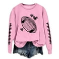 thumbnail image 5 of Football Sweatshirt for Women Crew Neck Long Sleeve Graphic Printed Pullover Shirt Lightweight Casual Loose Fit Fashion Tops 2025, 5 of 5