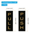 thumbnail image 2 of Uxcell 6x2" Push Pull Door Sign, 1 Pairs Acrylic Self-Adhesive Back Sign Door Sticker Sign Black/Gold Tone, 2 of 6