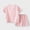 Pink, variant on Kids Summer Cooling Solid Color Outfit Set Short Sleeve Shirt and Shorts Breathable Comfortable Two piece Set for Boys Girls 1-15 Years