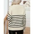 thumbnail image 5 of Sweaters for Women Cable Knit Crew Neck Long Sleeve Striped Knitted Pullover Sweaters Alsol Lamesa, 5 of 6