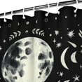 thumbnail image 4 of Gothic Shower Curtain Set - Dark Celestial Moon & Star Print, Mystical Cosmic Bath Decor, Waterproof Polyester 72"x84", Goth Aesthetic Gift, 4 of 5