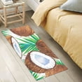 thumbnail image 2 of Bath Mat Soft Plush Non-Slip Absorbent Bathroom Rugs 39"x20" Coconut Orange Leaf, 2 of 8