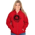 thumbnail image 3 of Whale Compass Free Spirit Animal Womens Plus Size Graphic Zipper Hoodie Brisco Brands 2X, 3 of 5
