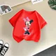 thumbnail image 3 of Linda camiseta informal de algodón de Minnie de Disney para niños, ropa de verano, moda urbana, camiseta de cuello redondo para niñas, camiseta deportiva para niños, 3 of 5