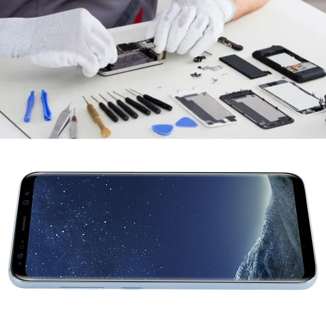 Phone Screen Replacement, Organic Light Emitting Diode 5.8in Touch LCD Digitizer Replacement with Frame Touch LCD Display Assembly for S8 G950 SM G950F, Easy Installation