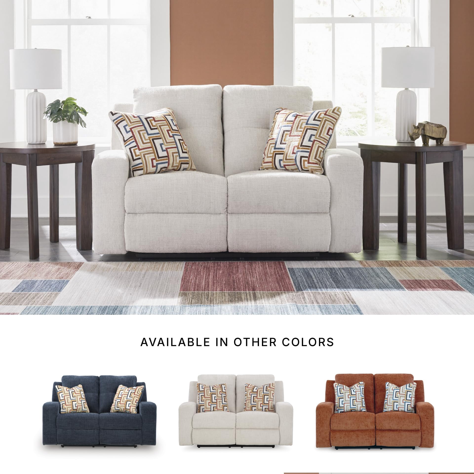 Signature Design by Ashley Danum Beige Reclining Loveseat