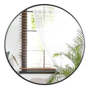 ZENY 24 inch Round Wall Mirror Modern Black Frame Bathroom Circle Mirror
