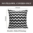 thumbnail image 2 of LALILO Throw Pillow Covers Thick Black And White Chevron Graphic Chevron Cushion Cover 18" x 18", 2 Pack, 2 of 6