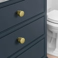 thumbnail image 3 of Goo-Ki Gold Zinc Alloy Cabinet Knob - Single Hole Striped Decorations Cabinet Pull Hardware for Bedroom, Kitchen, 6 Pack, 3 of 8