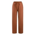 thumbnail image 3 of Casual Pants for Women Palazzo Pants for Women Women's Casual Pants Solid Color Tether Loose Yoga Trousers for Everyday Wear and Comfort, 3 of 6