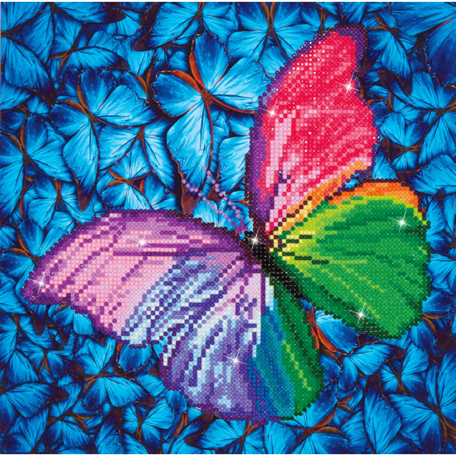 Diamond Dotz Flutter by Pink Butterflies Diamond Painting Kits for Adults - Diamond Art Kits a Relaxing Creative Craft Kit with Dotz Gems 12"x12"