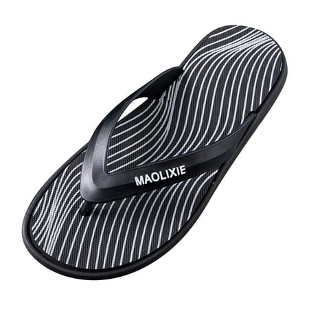 

Fsqjgq Men Flip Flop Men Sandals Flip Flops Fashion Casual Personality Slippers Comfortable Wear Breathable Slippers Mens Flip Flops with Opener Black 42