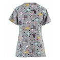 thumbnail image 3 of Pompotops Blouse d'Uniforme de Travail à Manches Courtes Col en V pour Femmes, 3 of 3