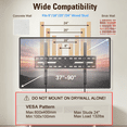 thumbnail image 6 of FitMetal Tilting TV Mount for 37-90 inch Tvs, Wall Mount Bracket with Low Profile Design, Holds up to 132 lbs,Max Vesa 600x400mm, Fit up to 24" Wood Stud, 6 of 6