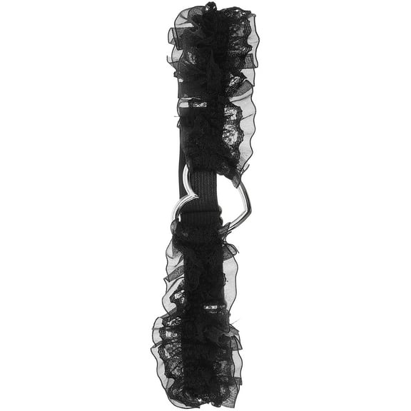 BESTYASH Comfortable Adjustable Black Lace Wedding Garter Elegant Bridal Leg Ring