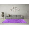 thumbnail image 3 of Ahgly Company Indoor Square Abstract Purple Contemporary Area Rugs, 7' Square, 3 of 4