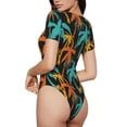 thumbnail image 3 of Naloa Palm Trees Women's Short-Sleeved Onesie, One-Piece Swimsuit for Parties, dates, clubs - XX-Large, 3 of 9