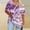 Purple, variant on FAHXNVB Women's Plus Size V-Neck T-Shirts Soft Cotton Gradient Color Graphic Print Short Sleeve Tees Tops Spring Summer Fashion Casual Loose Shirts,XXXXL,Light Blue
