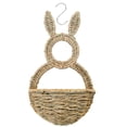 thumbnail image 3 of Cesta colgante de pared con diseño de conejito de Pascua - Decoración abierta sin forro para ramos, dulces y flores de Pascua - Para uso en interiores o exteriores cubiertos para una decoración, 3 of 9