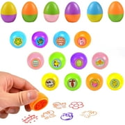 12 Easter Craft Stampers - Assorted Colors and Fun Unique Patterns - Durable Self-Inking Design Prevents Mess - Won't Dry Out Fast - Perfect Size For Small Kids Hands or Hiding in Easter Eggs