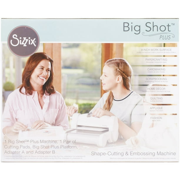 Sizzix Big Shot Plus Manual Die Cutting & Embossing Machine with Cutting  Pads - Create Bigger Scrapbook Pages & Quilting Projects