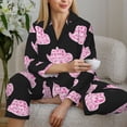 thumbnail image 6 of Pajama Sets for Women 2 Pcs, Cowboy Hat Button Down Long Sleeve Sleepwear Lounge PJ Sets, 6 of 6