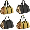 thumbnail image 3 of Jinswick Porte-Bûches en Toile, Sac de Rangement pour Bois de Chauffage, Grand Sac de Rangement, Support de Poêle à Bois Durable pour Cheminée Foyer Extérieur Camping, 3 of 8