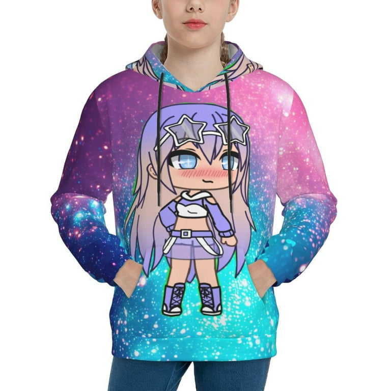 Unisex 3D Printed Galaxy Gacha Life Hoodie Fashion Novelty Pullover Hoodie Sweatshirt Kids Boys Girls With Pockets X Large Walmart