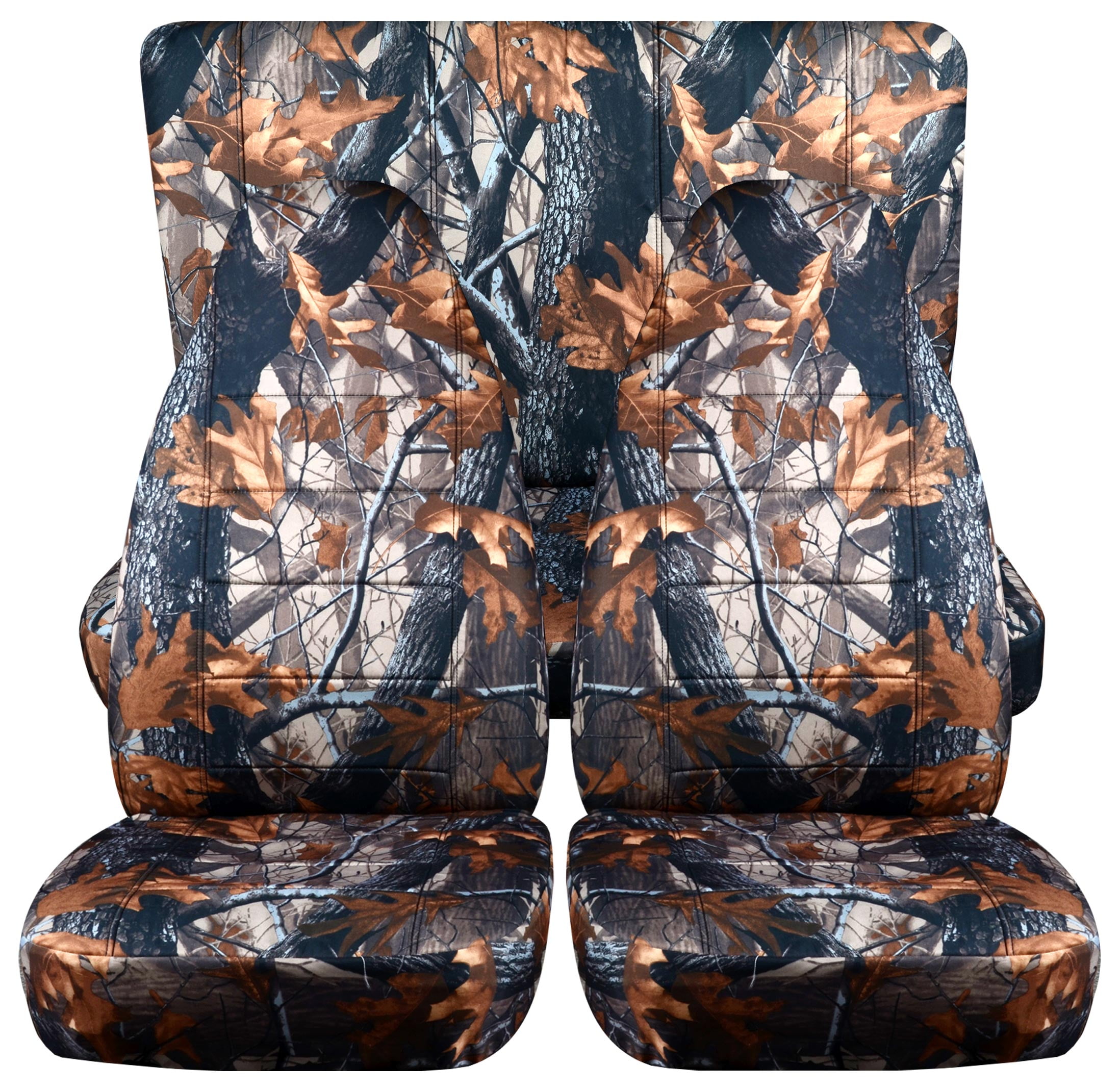 T315-Designcovers Compatible with 1997-2002 Jeep Wrangler TJ  SE/Sport/Sahara Camo Seat Covers:Gray Real tree - Full Set Front&Rear  Front&Rear 